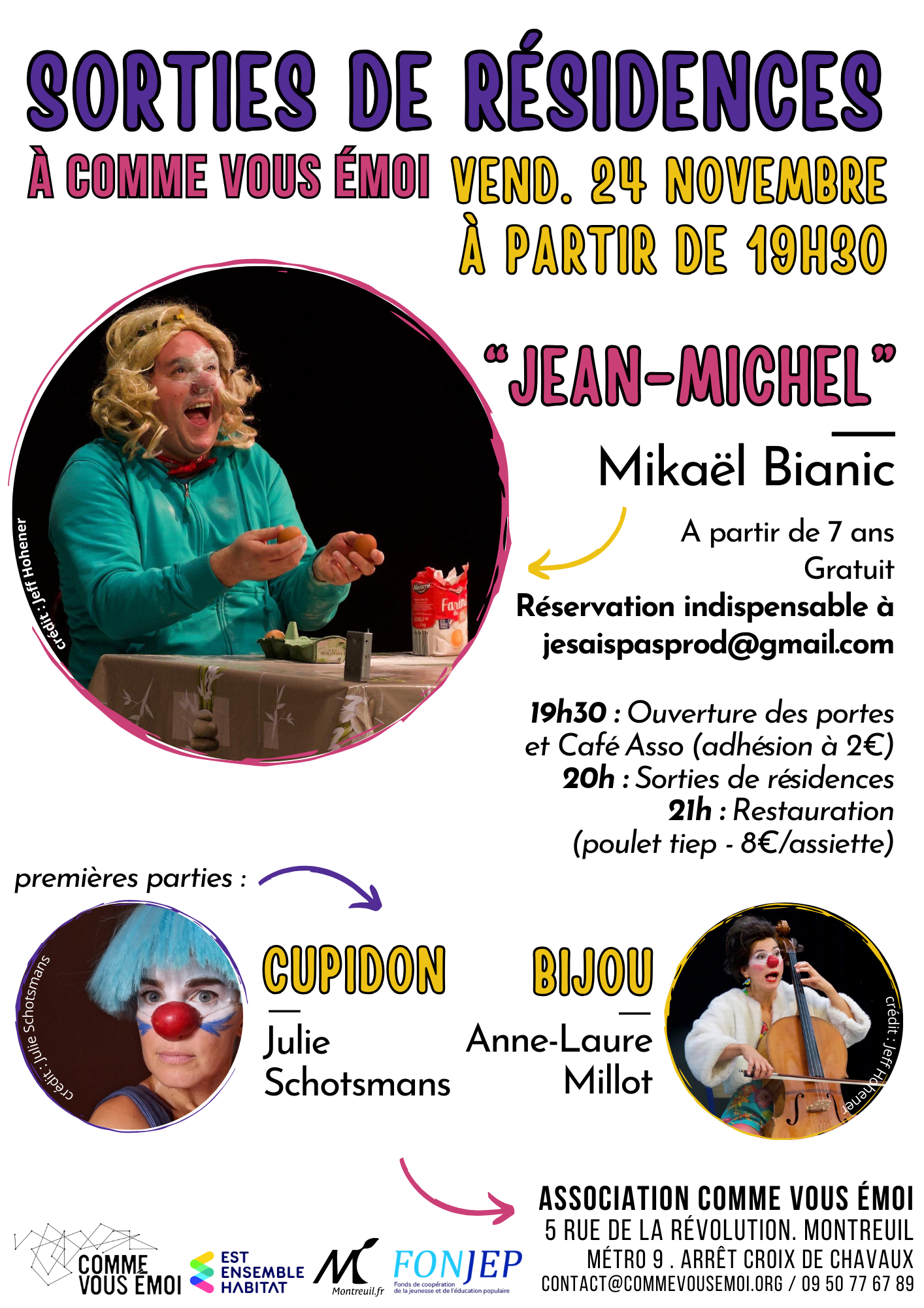SORTIE DE RÉSIDENCE : "JEAN-MICHEL" par Mikaël Bianic + Guests